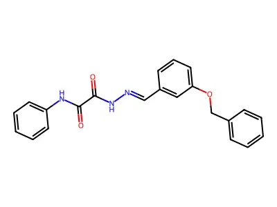 N-phenyl-N'-[(3-phenylmethoxyphenyl)methylideneamino]oxamide structure