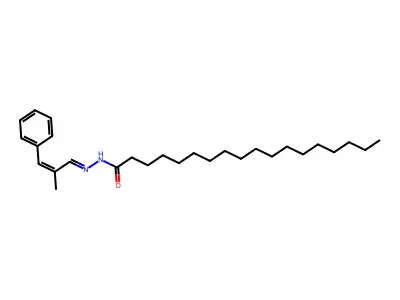 N-[(2-methyl-3-phenylprop-2-enylidene)amino]octadecanamide structure