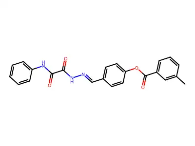 [4-[[(2-Anilino-2-oxoacetyl)hydrazinylidene]methyl]phenyl] 3-methylbenzoate structure