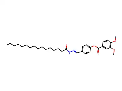 [4-[(Hexadecanoylhydrazinylidene)methyl]phenyl] 3,4-dimethoxybenzoate structure