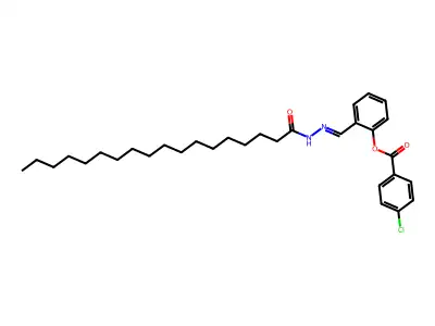 [2-[(Octadecanoylhydrazinylidene)methyl]phenyl] 4-chlorobenzoate structure