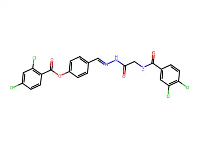 [4-[[[2-[(3,4-dichlorobenzoyl)amino]acetyl]hydrazinylidene]methyl]phenyl] 2,4-dichlorobenzoate structure