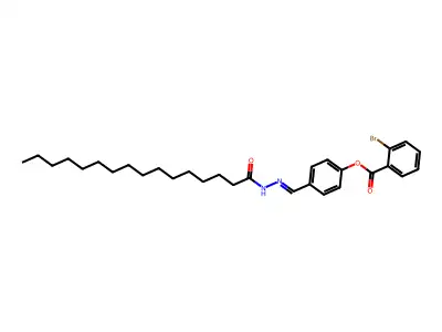 [4-[(Hexadecanoylhydrazinylidene)methyl]phenyl] 2-bromobenzoate structure