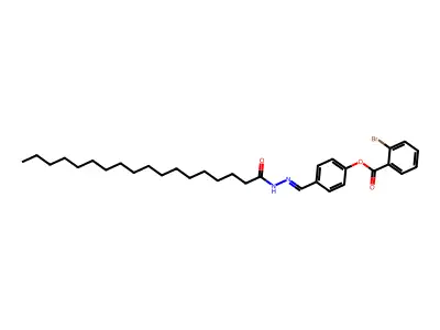 [4-[(Octadecanoylhydrazinylidene)methyl]phenyl] 2-bromobenzoate structure