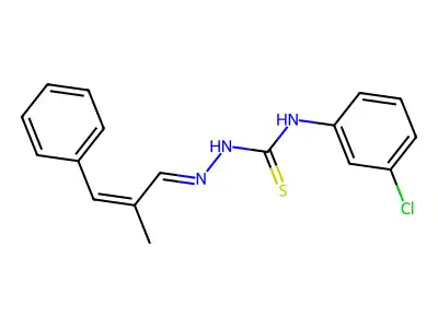 1-(3-Chlorophenyl)-3-[(2-methyl-3-phenylprop-2-enylidene)amino]thiourea structure