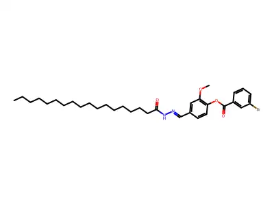 [2-Methoxy-4-[(octadecanoylhydrazinylidene)methyl]phenyl] 3-bromobenzoate structure