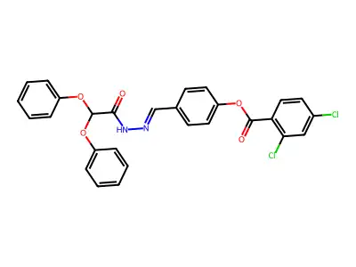 [4-[[(2,2-Diphenoxyacetyl)hydrazinylidene]methyl]phenyl] 2,4-dichlorobenzoate structure