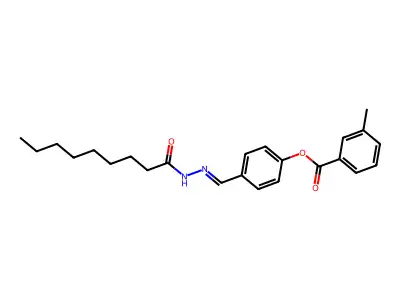 [4-[(Nonanoylhydrazinylidene)methyl]phenyl] 3-methylbenzoate structure