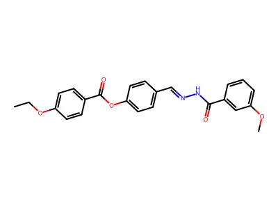 [4-[[(3-Methoxybenzoyl)hydrazinylidene]methyl]phenyl] 4-ethoxybenzoate structure