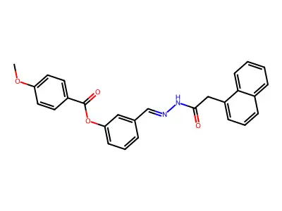 [3-[[(2-Naphthalen-1-ylacetyl)hydrazinylidene]methyl]phenyl] 4-methoxybenzoate structure
