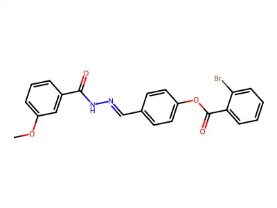 [4-[[(3-Methoxybenzoyl)hydrazinylidene]methyl]phenyl] 2-bromobenzoate structure