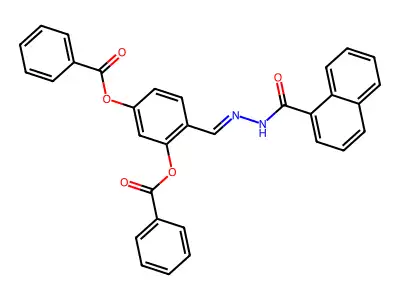 [3-Benzoyloxy-4-[(naphthalene-1-carbonylhydrazinylidene)methyl]phenyl] benzoate structure