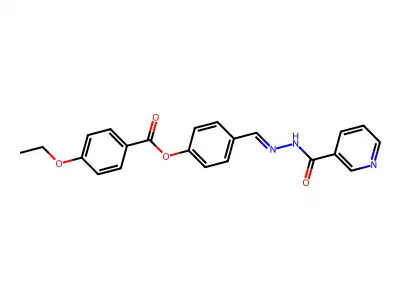[4-[(Pyridine-3-carbonylhydrazinylidene)methyl]phenyl] 4-ethoxybenzoate structure