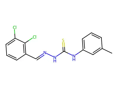 1-[(2,3-Dichlorophenyl)methylideneamino]-3-(3-methylphenyl)thiourea structure