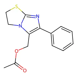 (6-Phenyl-2,3-dihydroimidazo[2,1-b][1,3]thiazol-5-yl)methyl acetate structure
