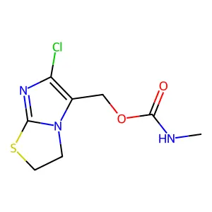 (6-chloro-2,3-dihydroimidazo[2,1-b][1,3]thiazol-5-yl)methyl N-methylcarbamate structure