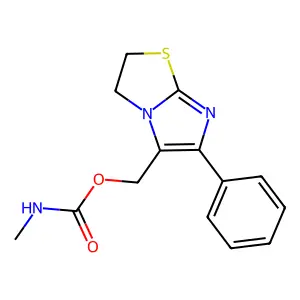(6-Phenyl-2,3-dihydroimidazo[2,1-b][1,3]thiazol-5-yl)methyl methylcarbamate structure