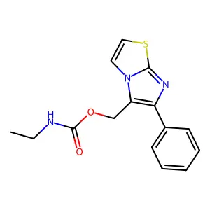 (6-Phenylimidazo[2,1-b][1,3]thiazol-5-yl)methyl ethylcarbamate structure