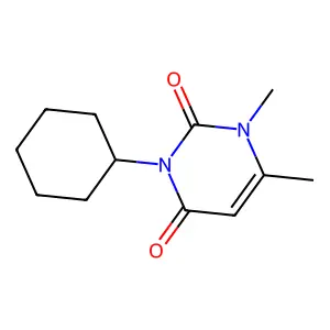 Uracil, 3-cyclohexyl-1,6-dimethyl- structure