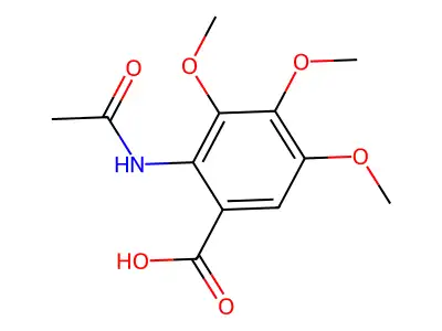 2-Acetamido-3,4,5-trimethoxybenzoic acid structure