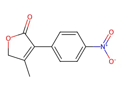 4-methyl-3-(4-nitrophenyl)-2(5H)-furanone structure