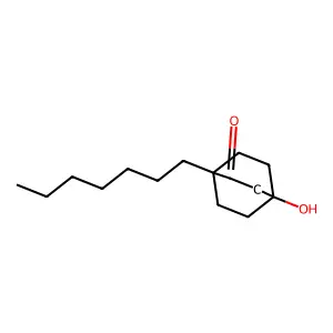 1-Heptyl-4-hydroxybicyclo[2.2.2]octan-2-one structure