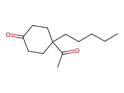4-Acetyl-4-pentylcyclohexan-1-one structure