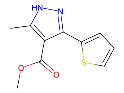 Methyl 3-Methyl-5-(Thiophen-2-Yl)-1H-Pyrazole-4-Carboxylate structure