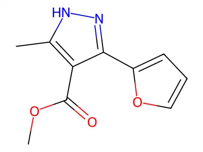 Methyl 5-furan-2-yl-3-methyl-1h-pyrazole-4-carboxylate structure
