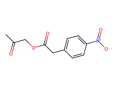 2-Oxopropyl 2-(4-nitrophenyl)acetate structure