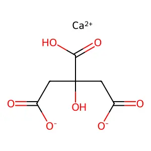 citric acid, calcium salt structure