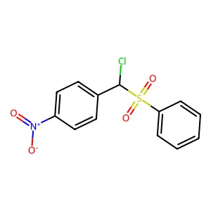 (4-(Chloro(phenylsulfonyl)methyl)phenyl)(hydroxy)azane oxide structure