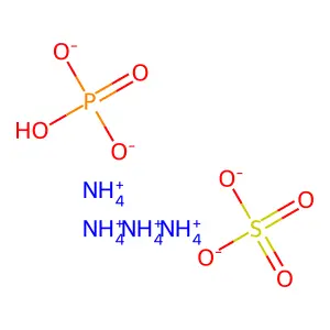 Sulfuric acid diammonium salt, mixt. with diammonium hydrogen phosphate structure