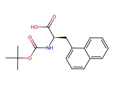 2-((tert-Butoxycarbonyl)amino)-3-(naphthalen-1-yl)propanoic acid structure