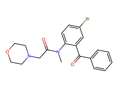 4-Morpholineacetamide, N-(2-benzoyl-4-bromophenyl)-N-methyl- structure