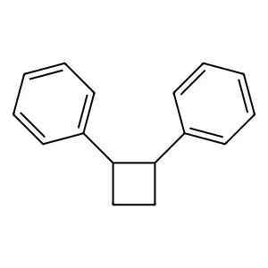 1,2-Diphenylcyclobutane, cis- structure