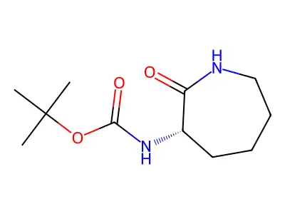 tert-butyl N-(2-oxoazepan-3-yl)carbamate structure