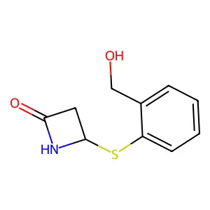 2-Azetidinone, 4-((2-(hydroxymethyl)phenyl)thio)- structure