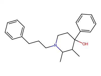 4-Piperidinol, 2,3-dimethyl-4-phenyl-1-(3-phenylpropyl)- structure