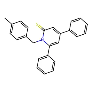2(1H)-Pyridinethione, 1-((4-methylphenyl)methyl)-4,6-diphenyl- structure
