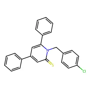 2(1H)-Pyridinethione, 1-((4-chlorophenyl)methyl)-4,6-diphenyl- structure