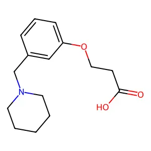 Propanoic acid, 3-(3-(1-piperidinylmethyl)phenoxy)- structure