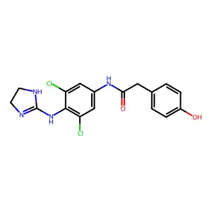 Hydroxyphenacetyl aminoclonidine structure