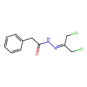 Acetic acid, phenyl-, (2-chloro-1-(chloromethyl)ethylidene)hydrazide structure
