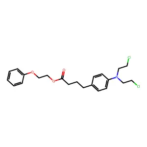 2-Phenoxyethyl 4-{4-[bis(2-chloroethyl)amino]phenyl}butanoate structure