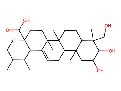 积雪草酸 structure