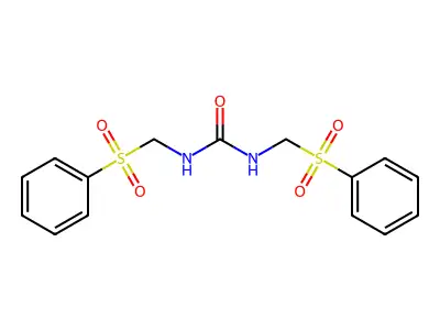 1,3-Bis((phenylsulphonyl)methyl)urea structure