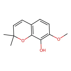 7-Methoxy-2,2-dimethylchromen-8-ol structure