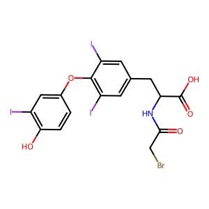 N-Bromoacetyl-3,3',5-triiodothyronine structure