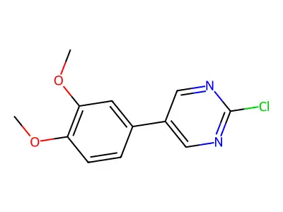 2-Chloro-5-(3,4-dimethoxyphenyl)pyrimidine structure